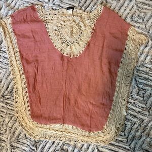 Knitted Venus swim cover up in blush